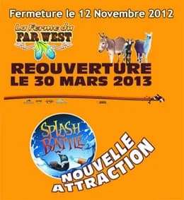Nouvelle attraction à la Ferme du Far West pour 2013 : un Splash Battle