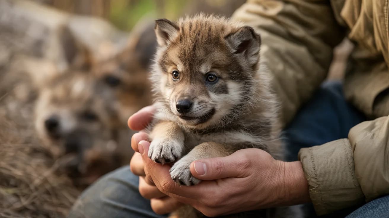 Cinq louveteaux naissent à la Maison des loups d'Orlu, un moment fort