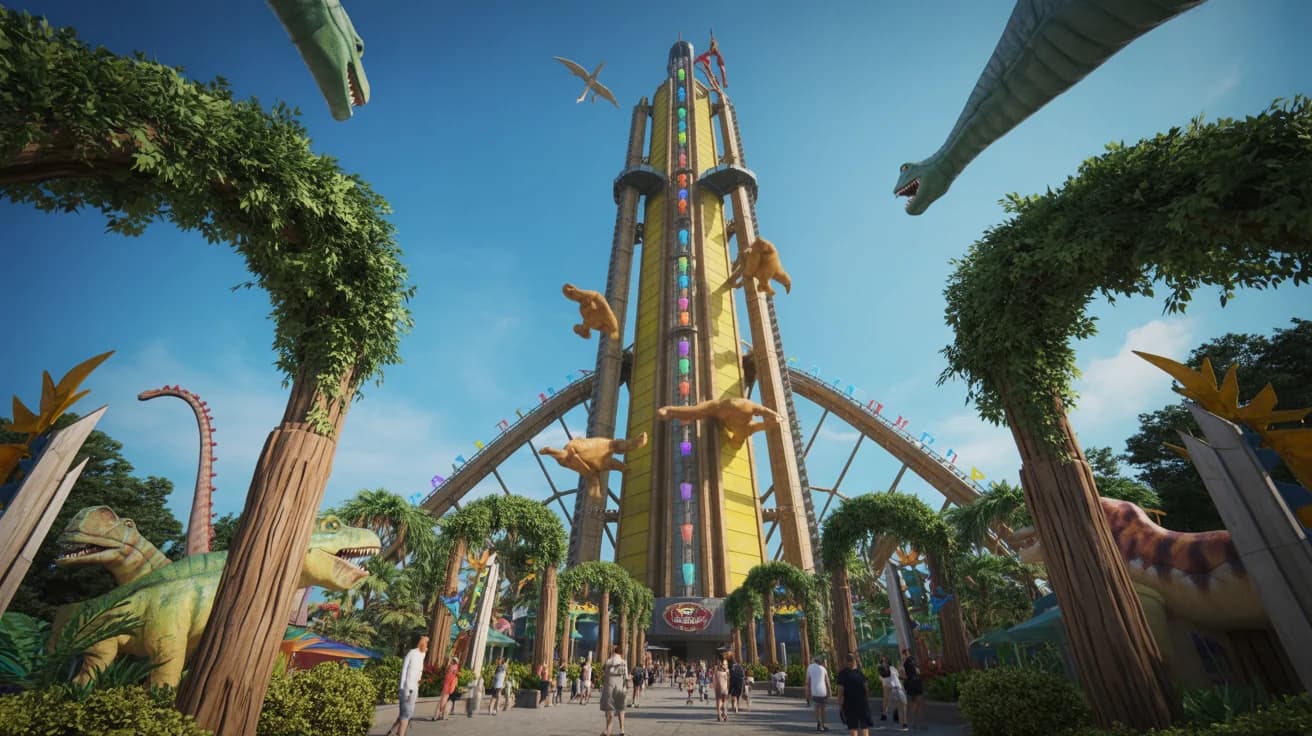 Le Parc Saint-Paul annonce sa nouvelle attraction : la Dino Tower de 60 mètres