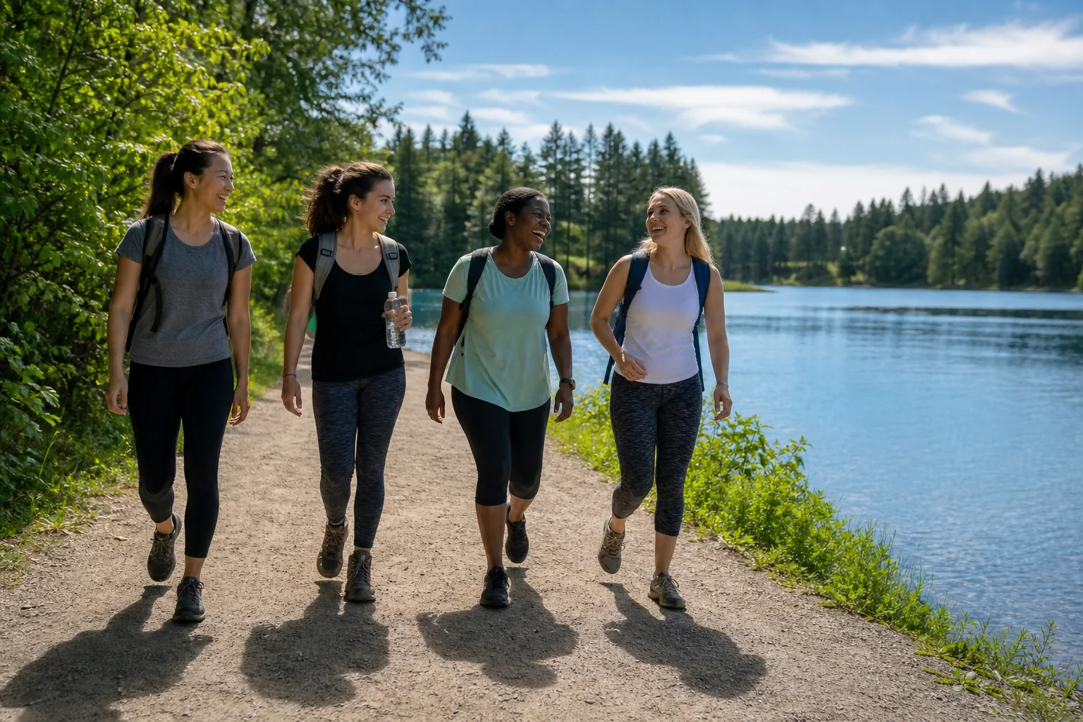 Quatre héroïnes, un parcours autour du lac