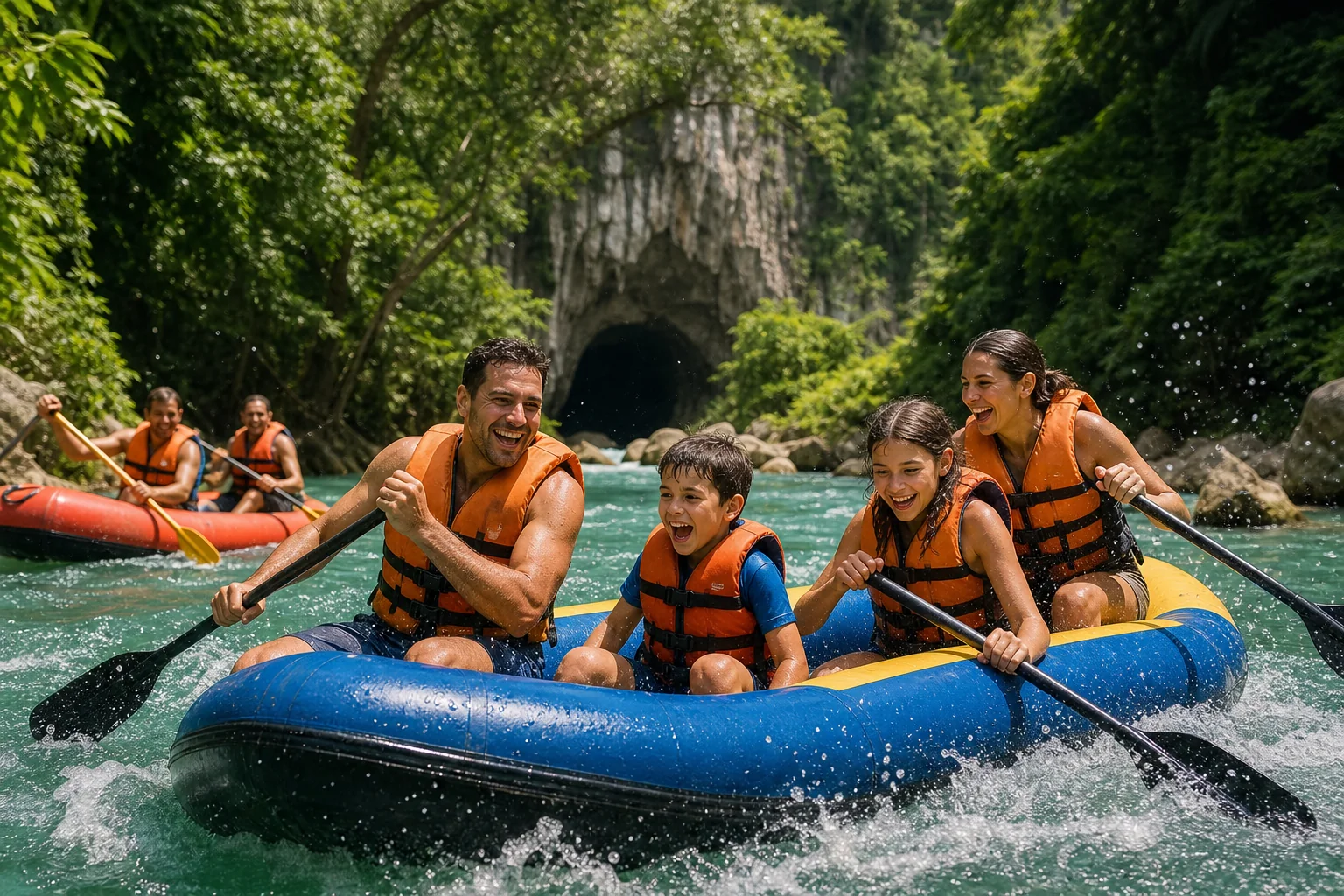 Rafting et découvertes souterraines
